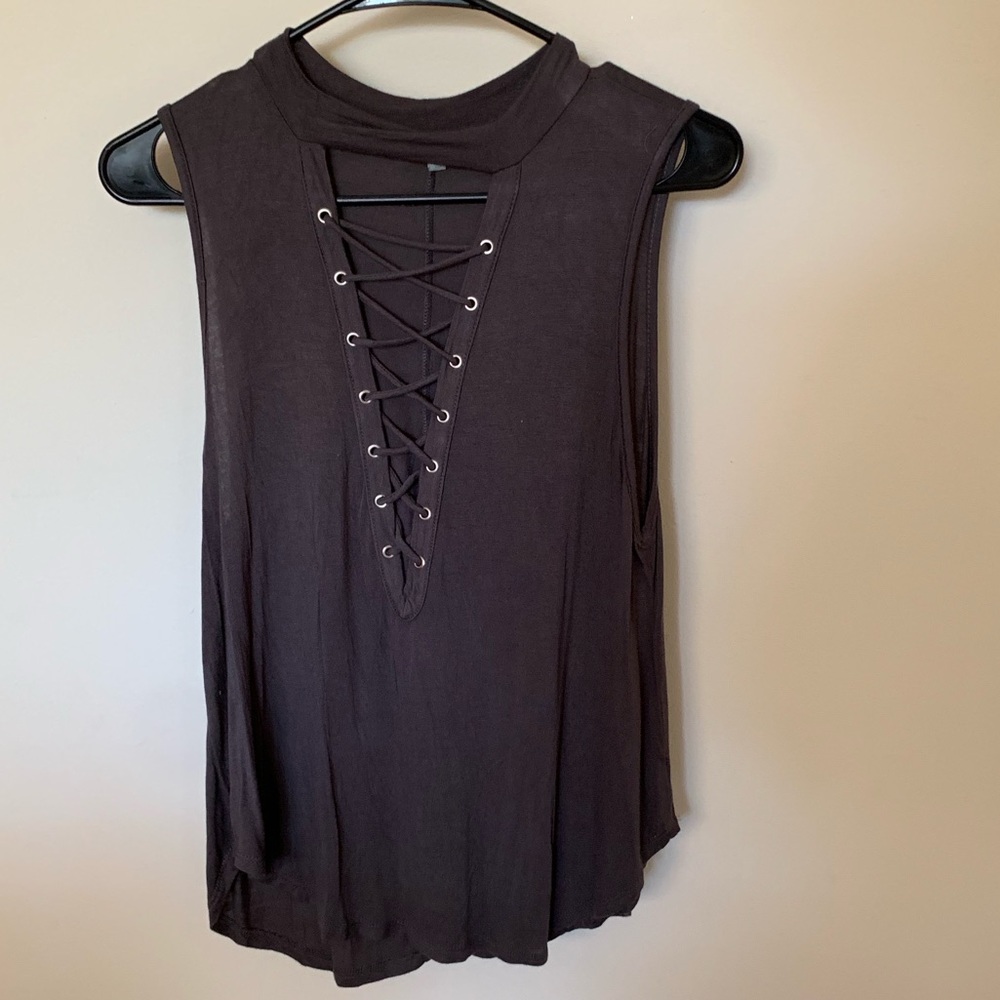 Tank Top Laced V-neck